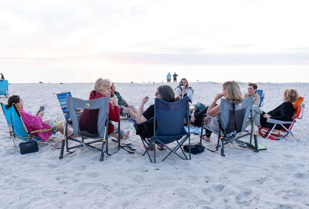 Mastermind on the beach at Focused Visionary Retreat